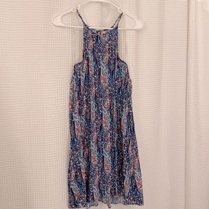 Blue paisley dress